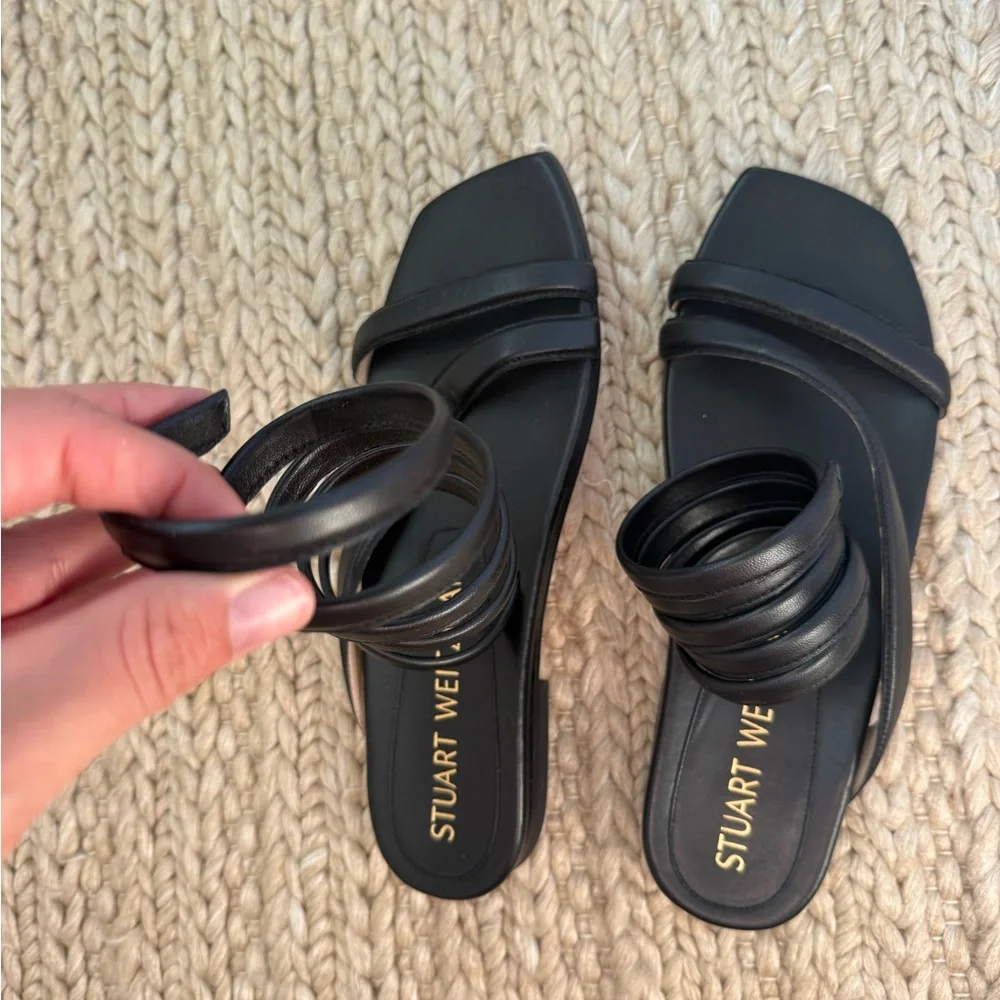 Stuart Weitzman Beatrix Flat Wrap Sandal